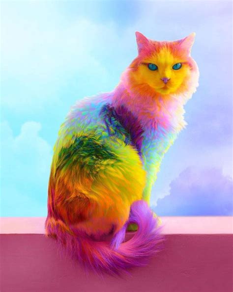 pictures of rainbow cats|rainbow kitty background.